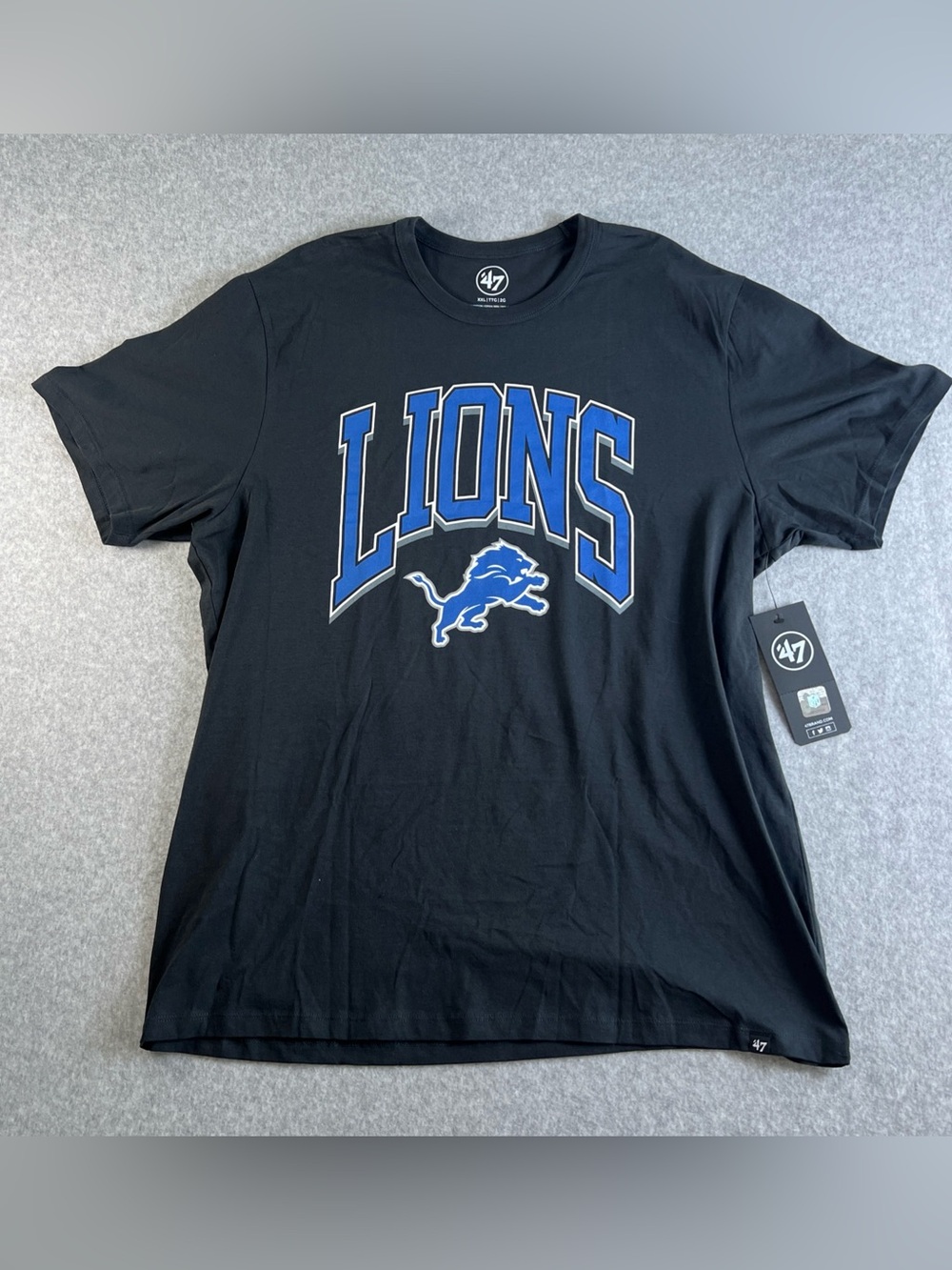 47 Detroit Lions NFL Black Short-Sleeve Tee Mens 2XL NWT